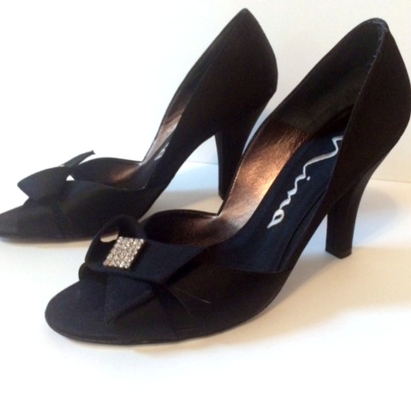 Nina peeptoe heel with rhinestone decoration 10M - Picture 2 of 6